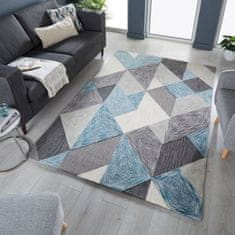 Flair Rugs Kusový koberec Zest Icon Geometric Blue 160x230 cm