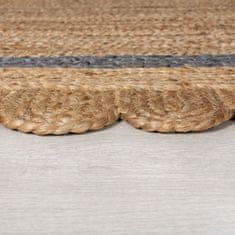 Flair Rugs Kusový koberec Grace Jute Natural/Grey ovál 120x170 ovál cm