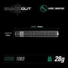 Winmau Šipky Steel Blackout - 28g