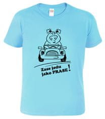 Hobbytriko Vtipné tričko - Zase jedu jako prase! Barva: Petrolejová (93), Velikost: 2XL