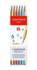 Caran´d Ache Pastelky "Fancolor", metalické, 6 barev, 1284.406