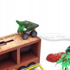 WOOPIE Dinosaur Truck s odpalovacím zařízením a autem