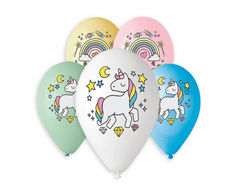 GoDan Latexové balóny PREMIUM "Unicorn" - na helium - 5 ks