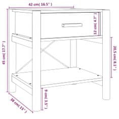 Greatstore Noční stolky 2 ks bílé 42 x 38 x 45 cm kompozitní dřevo