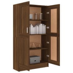 Greatstore Knihovna hnědý dub 82,5x30,5x150 cm kompozitní dřevo