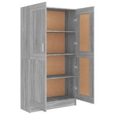 Greatstore Knihovna šedá sonoma 82,5x30,5x150 cm kompozitní dřevo