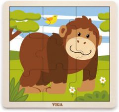 Viga Handy Wooden Gorilla Puzzle 9 dílků