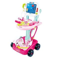 WOOPIE WOOPIE Baby Doctor's Trolley Pink Medical Kit pro děti 17 akc