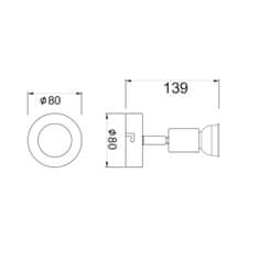 ACA ACA Lighting Spot nástěnné svítidlo MC634BK1