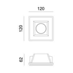 ACA ACA Lighting Gypsum zapuštěné bodové sádrové svítidlo G90011C