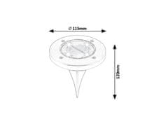 Rabalux Rabalux solární svítidlo Dannet LED 0,24W saténová chromová IP44 7975