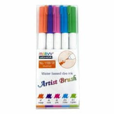 Marvy Popisovač artist brush vivid set (5ks), inkoustové