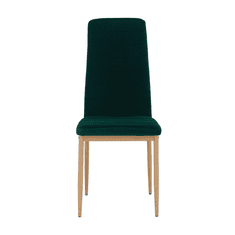 KONDELA Židle, smaragdová, velvet látka / dub, COLETA NOVA