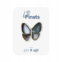 Pinets® Brož motýlek pozlacený 14K zlatem z perleti