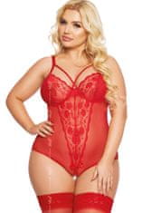 SoftLine Dámské body AMANDA PLUS SIZE Červená 2XL