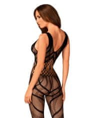 Obsessive Mimořádné body G328 bodystocking - Obsessive černá S/M/L