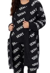 DKNY Dámský župan - cardigan YI3022597 019 černá/bílá - DKNY černá-bílá M