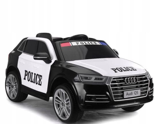 Moje Auto AUDI Q5 POLICE, MĚKKÉ KOLO, MĚKKÉ SEDADLO,