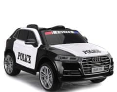 Moje Auto AUDI Q5 POLICE, MĚKKÉ KOLO, MĚKKÉ SEDADLO,
