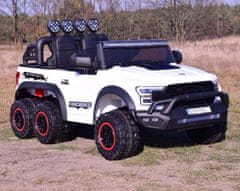 Moje Auto MEGA JEEP WORKS SIX 4X4, 2 X 12V, MĚKKÉ KOLO, MĚKKÉ