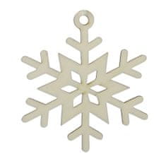 Decor By Glassor Dřevěná vločka Sněžka