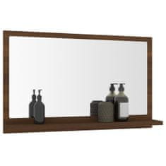 Greatstore Koupelnové zrcadlo hnědý dub 60x10,5x37 cm kompozitní dřevo