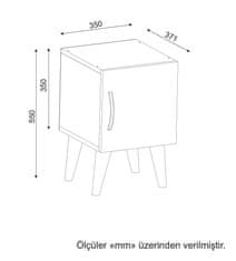 ASIR GROUP ASIR Noční stolek BELLINI V1 ořech bílá