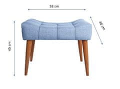 Atelier Del Sofa Taburet New Cool - Indigo Blue, Indigo Modrá