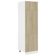 Greatstore Skříň pro vestavnou lednici dub sonoma 60x57x207 cm dřevotříska