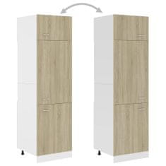 Vidaxl Skříň pro vestavnou lednici dub sonoma 60x57x207 cm dřevotříska