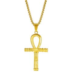 IZMAEL Náhrdelník Ornament Cross-Zlatá KP22859