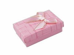 Kraftika 1ks růžová sv. krabička s mašličkou 5x8 cm