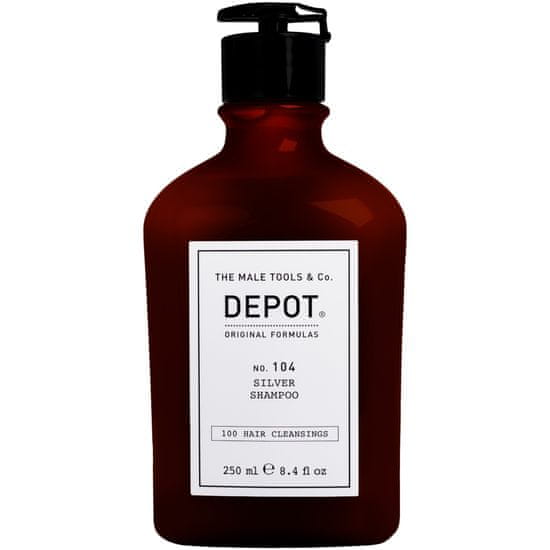 DEPOT No. 104 Silver - šampon pro šedivé a odbarvené vlasy pro muže, 250 ml