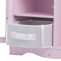 Teamson Olivia's Little World Purple Star 18" Skříň Pro Panenky Dřevěný Nábytek Pro Panenky Se 3 Věšáky Td-0210Ap