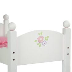 Teamson Olivia's Little World Postel Pro Panenky Dřevěná Dětská Patrová Postel Pro Panenky Nábytek Pro Panenky Příslušenství Pro Panenky Bílé Td-0095A