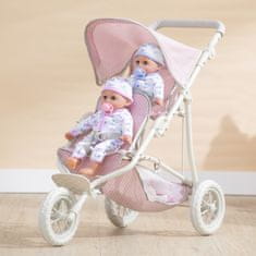 Teamson Kočárek Polka Dots Princess Baby Doll Twin Jogging-Pink & G