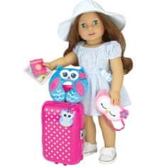 Teamson Sophia's - 18" panenka - Sada cestovních kufrů - Hot Pink