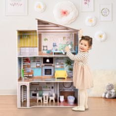 Teamson Olivia's Little World Velký Dreamland Mediterranean Současný Dětský Interaktivní Dřevěný Domeček Pro Panenky 3 Patra Se 17 Panenkami Nábytkové Doplňky Multi Td-13551B