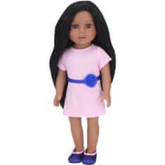 Teamson Sophia's - 18" panenka - Brooklyn Tmavě hnědé vlasy Vinylová panenka ve světle růžových šatech a námořnických saténových botách - Blush