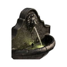 Teamson Peaktop - Venkovní nástěnná fontána se lví hlavou a LED světlem