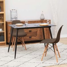 Teamson Allan Moderní Sada 2 Kuchyňských Jídelních Židlí (Pouze Židle), Moderní Domácí Posezení V Hnědé Barvě A Dřevěných Nohách