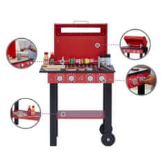 Teamson Teamson Kids - Little Helper Backyard BBQ Play Stand Play Kitchen - červený