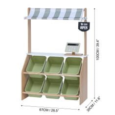 Teamson Teamson Kids - Little Helper Market Play Stand Play Kitchen - olivově zelená