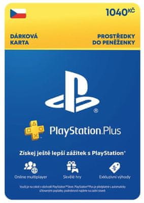 Sony dárková karta Playstation Store hodnota Kč elektronická aktivační klíč