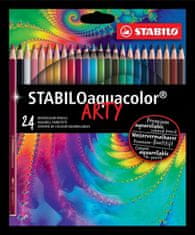 Pastelky STABILO aquacolor, sada 24 ks v kartonovém pouzdru"ARTY"