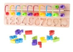 KIK Dřevěný třídič abacus se učí počítat čísla