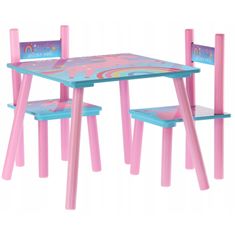 Aga Dětský stůl + židle Jednorožec