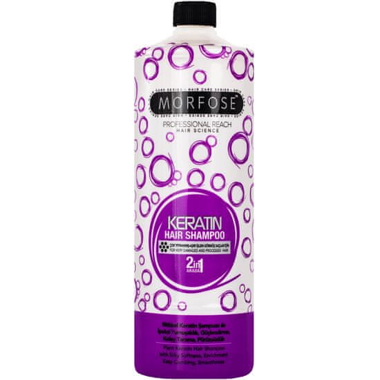 Morfose Keratin Hair Shampoo - vyhlazující a obnovující keratinový šampon pro poškozené vlasy 1000ml