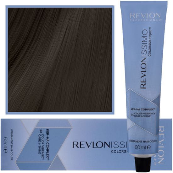 Revlon Revlonissimo Colorsmetique 60ml krémová barva na vlasy s pečujícím komplexem Ker-Ha 4.11