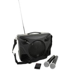 QTX DELTA-50, mobilní 8" zvukový systém MP3/BT/FM/2x VHF, 50W